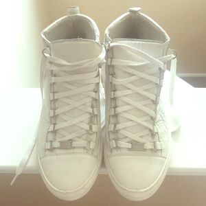 Balenciaga Arena High-Top White Leather
